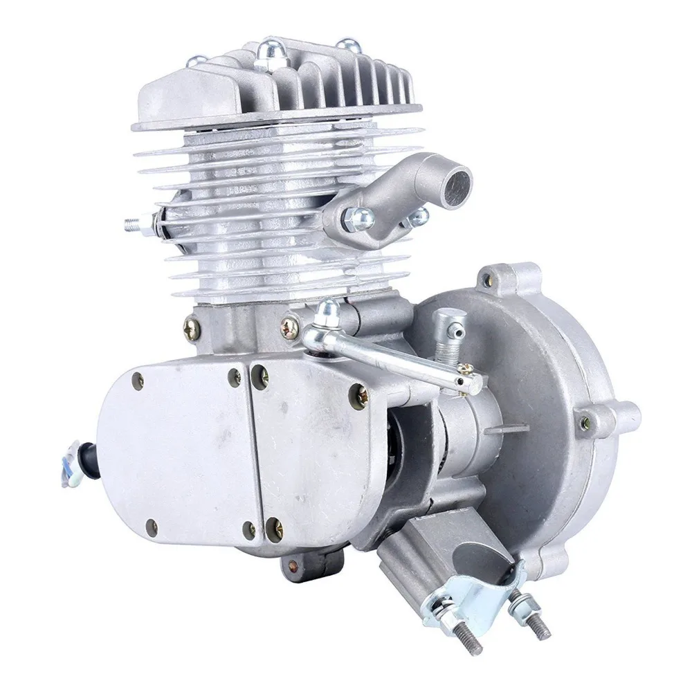 Cheap Silver 80cc 2-Stroke Petrol Gas Motor Engine Kit DIY Motorized Bicycle Bike 3
