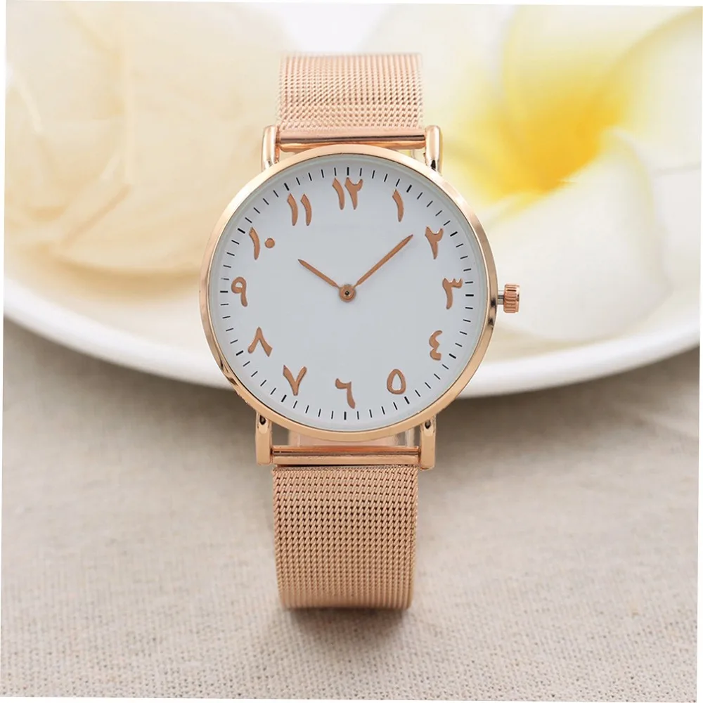

Men's Watch And Women's Watches Classic Ancient Arabic numerals Stainless Steel Mesh Golden Silver Watch Relogio Feminino montre
