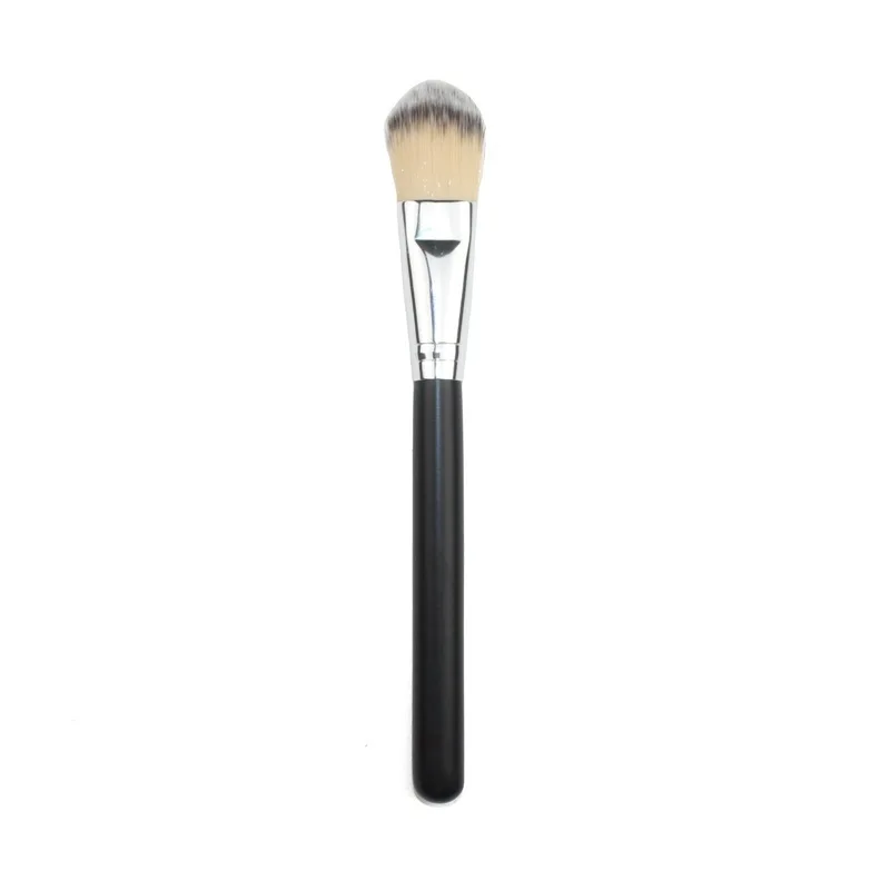 

1pcs Fine flat head concealer brush wooden handle nylon hair makeup brush BB cream foundation brush