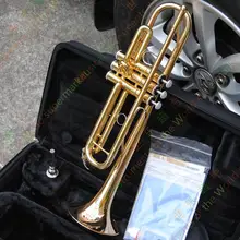 Brand Trumpet Bb YTR-4335G Gold Plated Surface Trumpete Small Brass Professional for Students Musical Instrument Trompeta