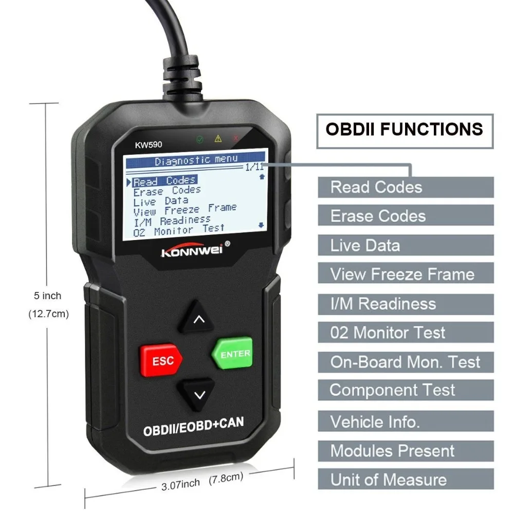 Высокое качество OBD2 сканер obdii Авто диагностический obd2 считыватель кодов Сканер