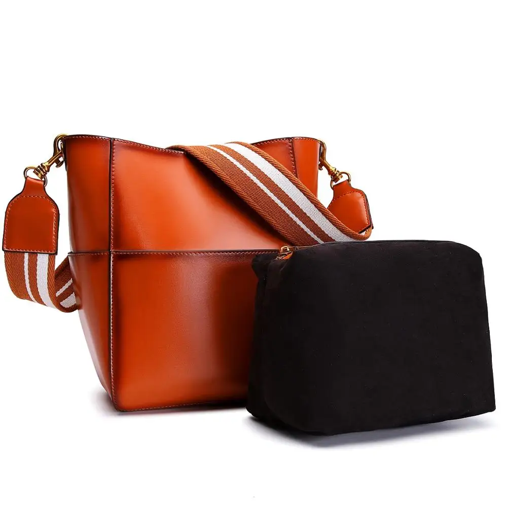 

PASTE Women Handbags Genuine Leather Crossbody Bag Large Bucket Bag sac a main Fashion Shoulder Bags Luxury Composite Bag bolsos