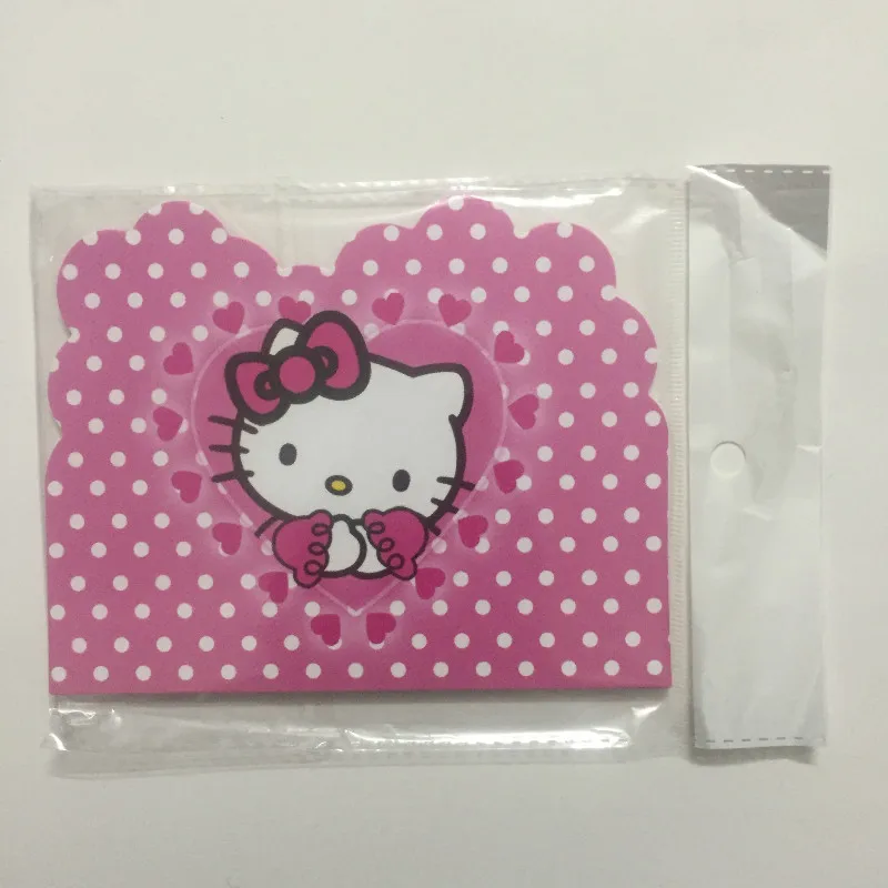 10 шт. розовые открытки с рисунком Hello Kitty героями мультфильмов для дня рождения