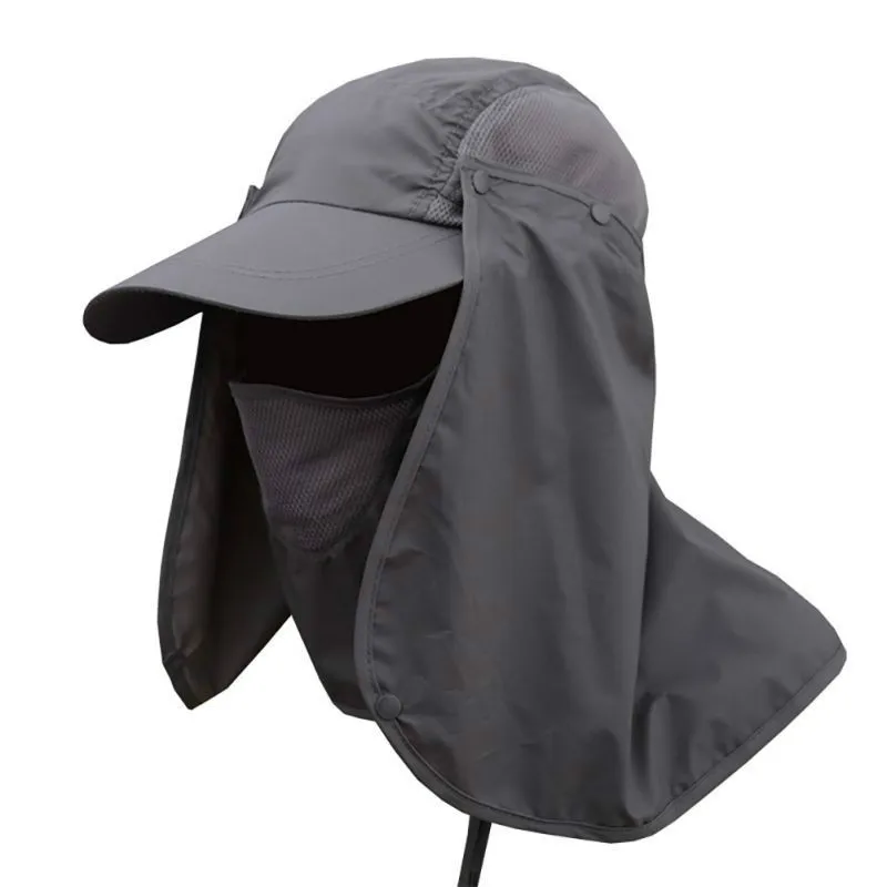 

Outdoor Sport Hiking Camping Visor Hat UV Protection Face Neck Cover Fishing Sun Protcet Cap