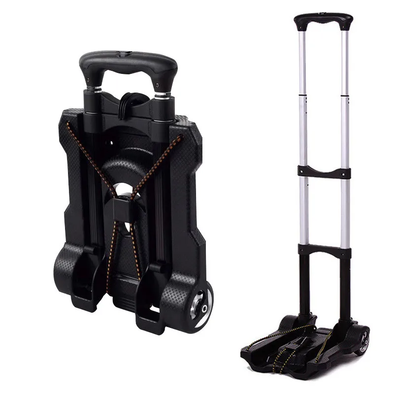 

Metal Folding Portable Travel Cart Adjustable Home Luggage Carts Removable Trolley Shipping Cart Fixed Travel Bag Accessories