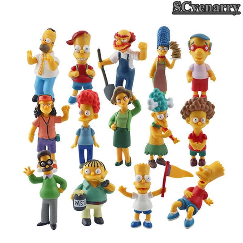 The simpsons New 14pcs/set Collection figure toy decoration action children toys retai |