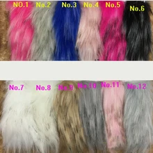 Высококачественная Толстая имитация енота длинная плюшевая ткань, декоративная ткань из искусственного меха для косплея, 160 см* 45 см(половина ярда)/шт