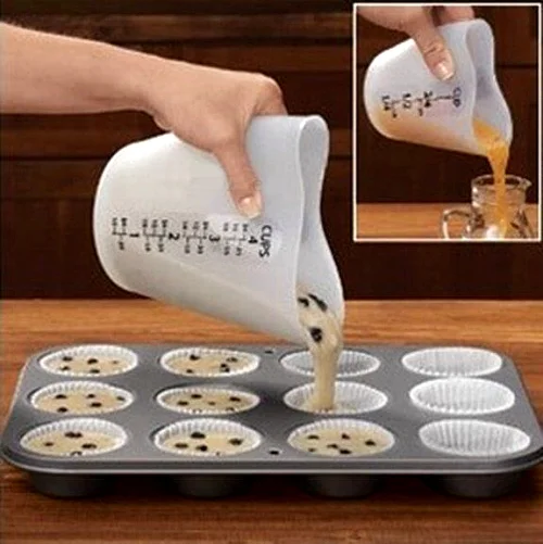 

2018 new 500ml silicon cup soft measuring cup soft milk cup baking tools egg batter separation