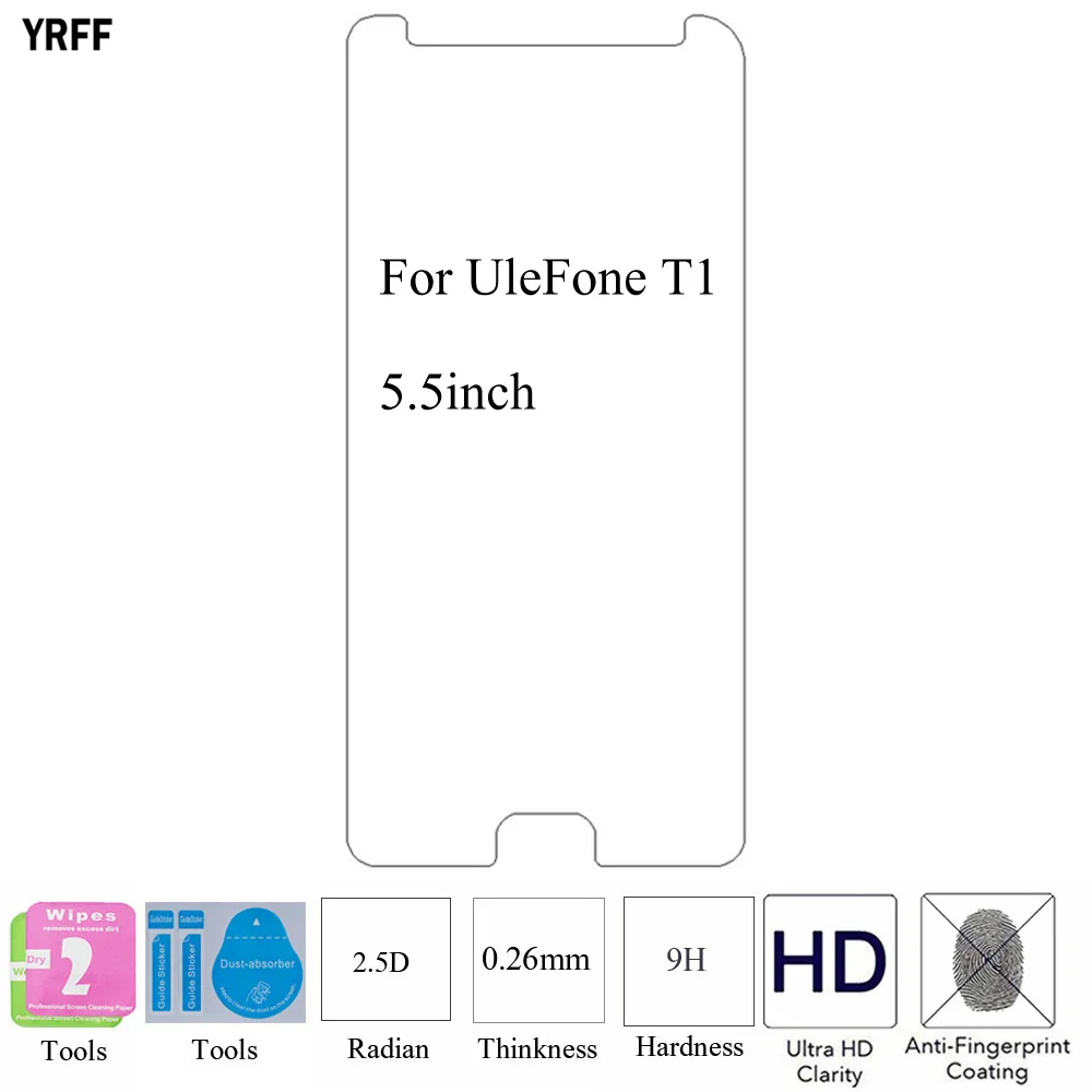 Защитное стекло для UleFone T1 закаленное 0 25 мм 9H 2 шт. | Мобильные телефоны и