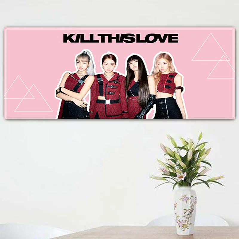 

1 Pc Kawaii Kpop Blackpink Concert Support Hand Banner Fabric Hang Up Poster Stationery Set For Fans Gift