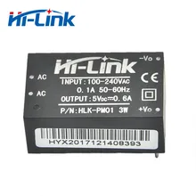 Низкая стоимость Hi-Link ac dc 5 в 3 Вт мини модуль питания 220 В изолированный Переключатель режим питания модуль питания HLK-PM01