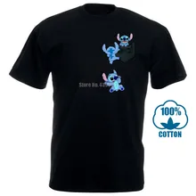 Смешная стежка внутри карман футболка любителей стежка Мужская черная футболка хлопок S 6Xl