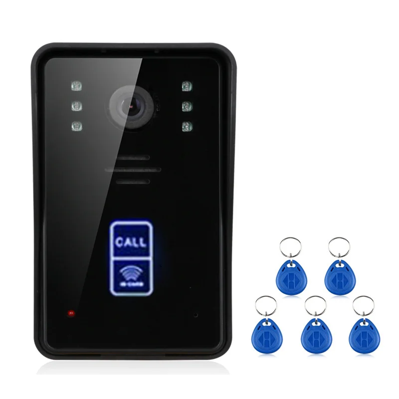 Yobang безопасности " цветной ЖК умный беспроводной Wifi видеодомофон дверной звонок Система входа 3 монитора RFID разблокировка с ночным видением - Цвет: MJID