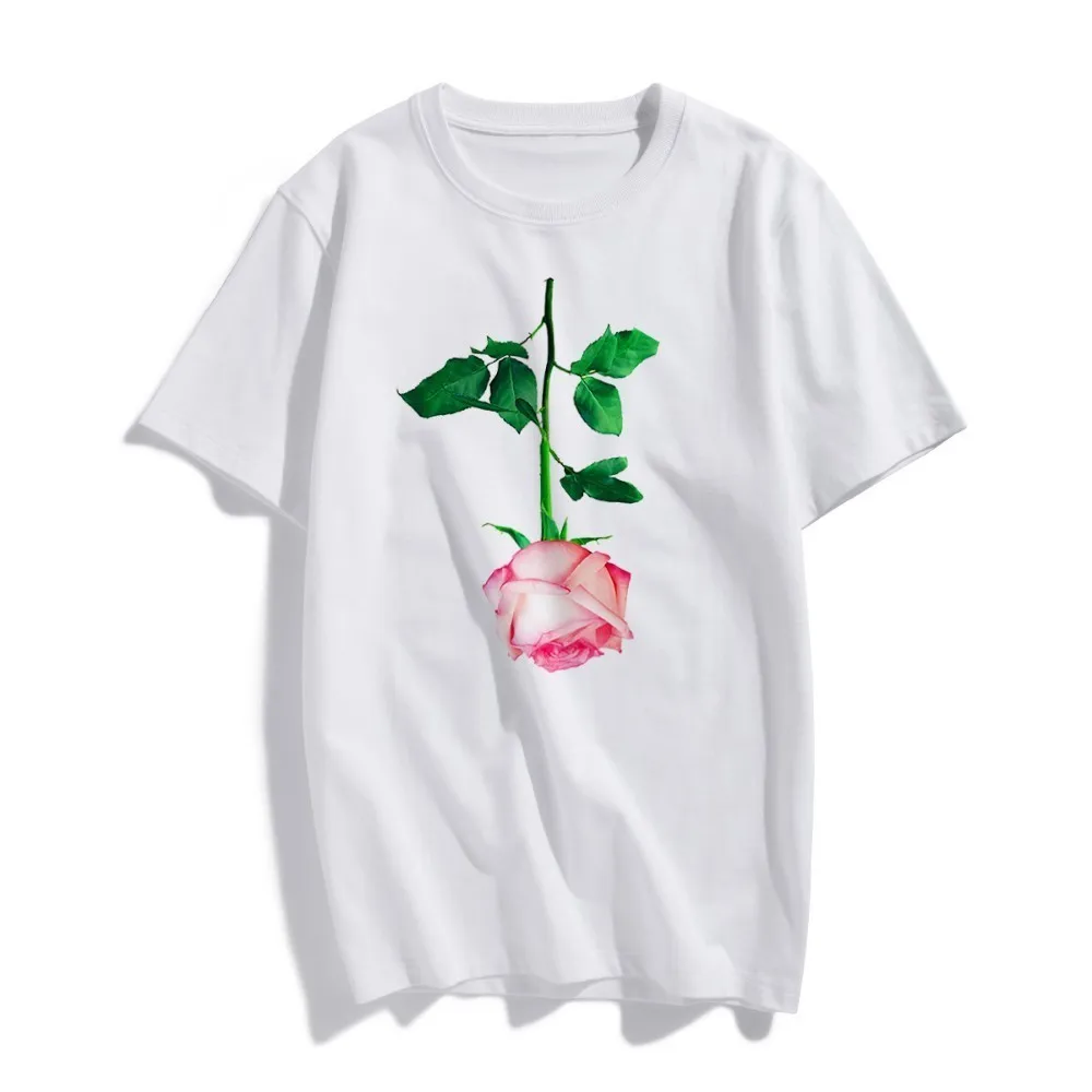 

BTFCL Short Sleeve Women TShirt Rose Art Harajuku Aesthetics Printed Cotton Top Tees Casual T Shirt Camisetas Verano Mujer 2019