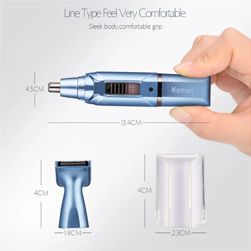 Kemei KM-199 2 in 1 Nose Hair Trimmer Eyebrow Clipper Hair Removal Shaving Razor Beard Face Hairs Cut Shaping Razor Face Care Kemei KM-199 2 in 1 Nose Hair Trimmer Eyebrow Clipper Hair Removal Shaving Razor Beard Face Hairs Cut Shaping Razor Face Care
