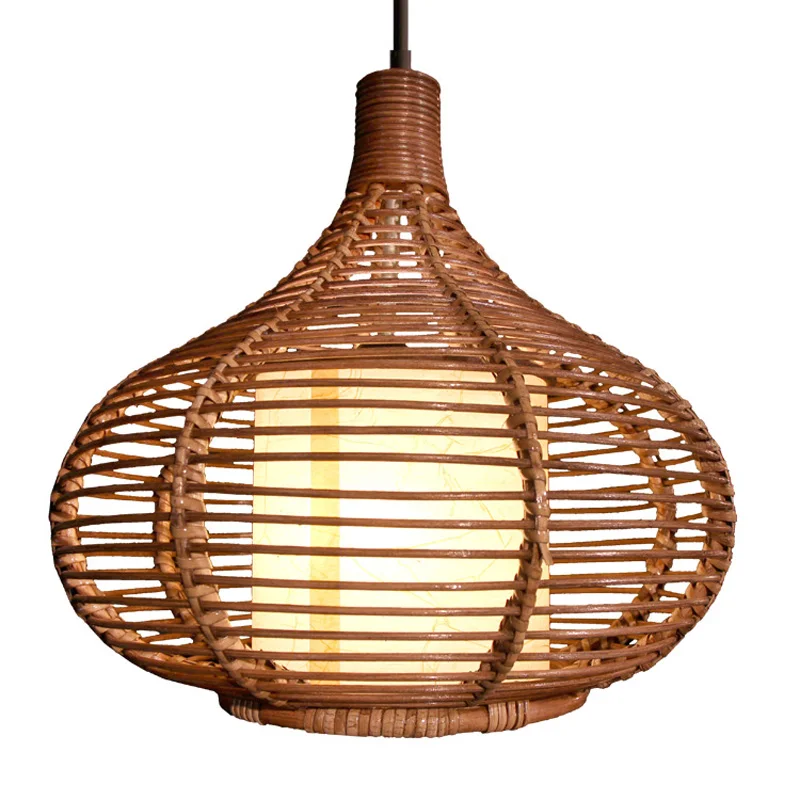 New Modern Rattan Pendant Light Study Dining Room Pendant lamp Southeast Asia Stylish Restaurant