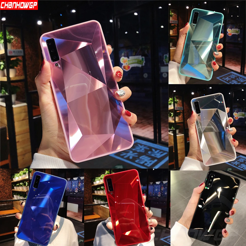 Зеркальный чехол из ТПУ с 3D бриллиантами для Samsung Galaxy A9 A7 2018 A6 A8 plus A5 2017 чехлы A920F A750F