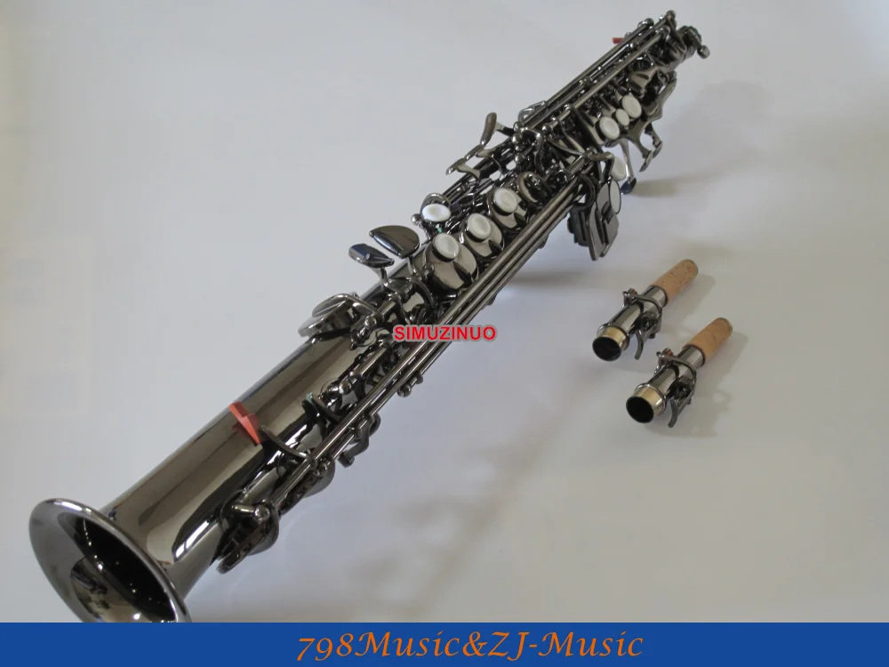 

Black Nickel Soprano Saxophone High F# Sax 2 Neck New Case