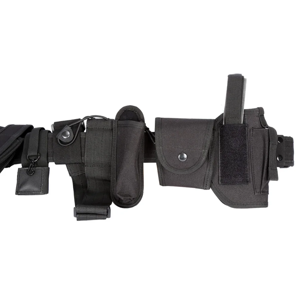 Ten Sets of Multi-Functional Tactical Patrol Duty Belt Holster Outdoor Multi-purpose CS Canvas Load Oxford Wear Belt Gun Bag