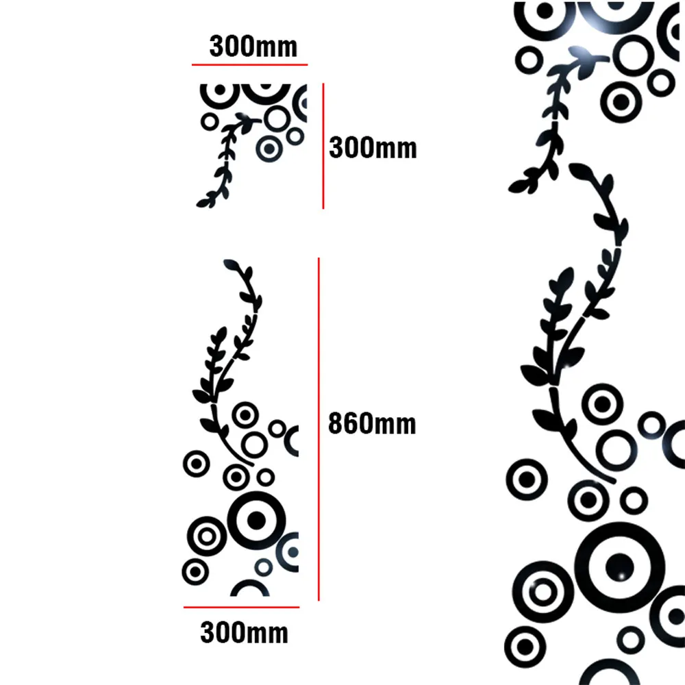 Творческий круг кольцо акриловые наклейки зеркало стены 3D дома Наклейки для декора интерьера декоративные наклейки для дома и сада папье peint