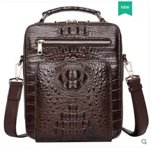 pugete Thai crocodile leather single shoulder crossbody bag for men business casual vertical men handbag men