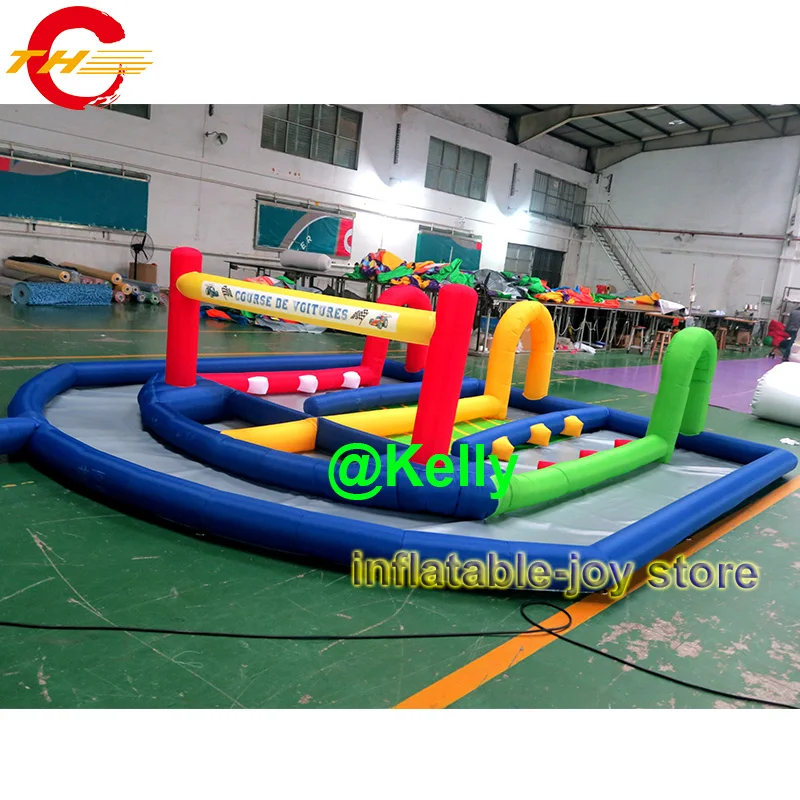 

Free air shipping inflatable race track, commercial inflatable air track for cart race, inflatable go kart race track for sale