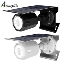 Солнечный свет наружный датчик движения 500lm тусклый к яркому наружному потоку Лампа безопасности прожектор для палубы двора желоба патио сада