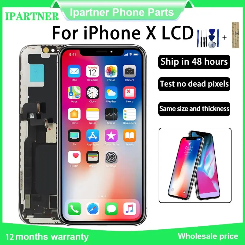 

For iPhone X LCD Display Touch Screen Digitizer Assembly TFT LCD Replacement 5.85 inch For iPhone X LCD Change OLED with tools