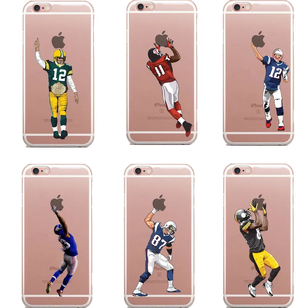 Phone Case NFL American USA Football Super Players TPU Cases For iPhone