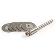 Useful 5PCS 22mm Emery Diamond cutting blades Drill Bit+1 Mandrel Useful 5PCS 22mm Emery Diamond cutting blades Drill Bit+1 Mandrel