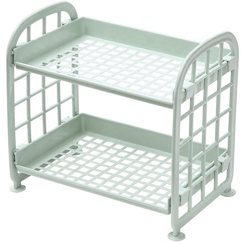 

A1 Bedroom mini rack toilet storage rack double plastic dressing table dormitory small apartment rack LO516344