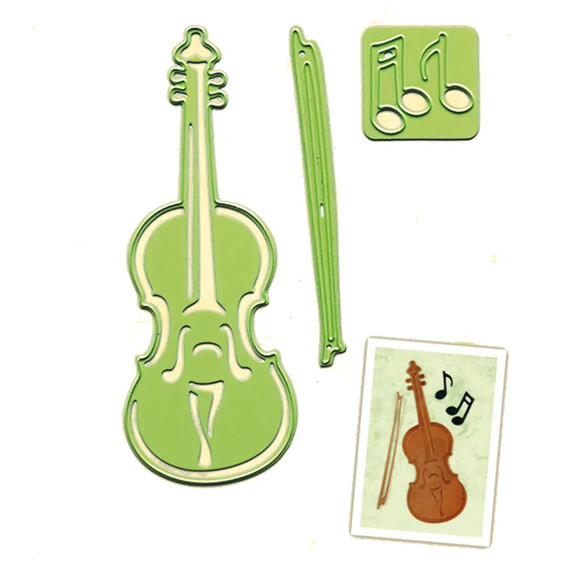 

YaMinSanNiO Violin Cutting Die Metal Cutting Dies New for Scrapbooking Card Making Album Embossing Crafts Stencil Frame Dies
