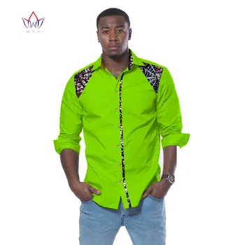 

Spring Fashion Design Shirt Slim Fit Long Sleeve Mens Shirt Dashiki African Print Casual Style Men Dress Shirts Plus 6XL WYN272