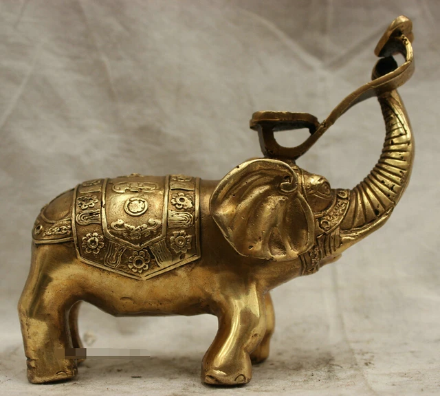 Chinese China Folk Culture Pure Handmade Bronze FengShui Lucky