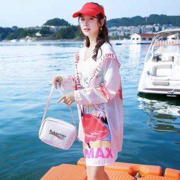 

Loose fashion sunscreen clothing female long section 2019 summer new Korean students ins thin section breathable jacket tide