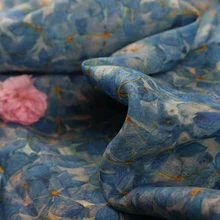 Высококачественный luckyblue рами набивной хлопковой ткани свадебное платье Тюль юбка материал ткани для лоскутного кумаса telas por metros