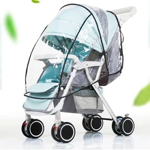Kereta Dorong Bayi Raincover Keranjang Debu Hujan Salju Jas Hujan Kursi Dorong Dorong Buggy Raincover(China)