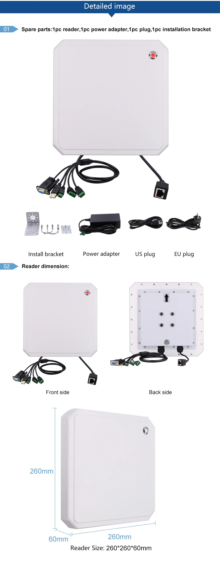 CHAFON iso 18000-6c 10 м uhf rfid считыватель ip66 водонепроницаемый USB RS232 WG26 реле RJ45 Бесплатный SDK для управления транспортными средствами