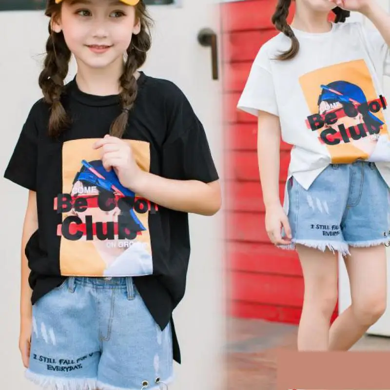 

Big Girls Clothes Sets Summer Baby Girls Clothing Sets Tshirts + Shorts 2pcs Kids Clothes Sets Children Clothing Infants Costume