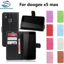 (OUZIFISH)Luxury Phone Fundas Case For Doogee X5 Max Pro / Doogee X5 Max 5.0” Coque Flip Cover Wallet PU Leather Bags Skin