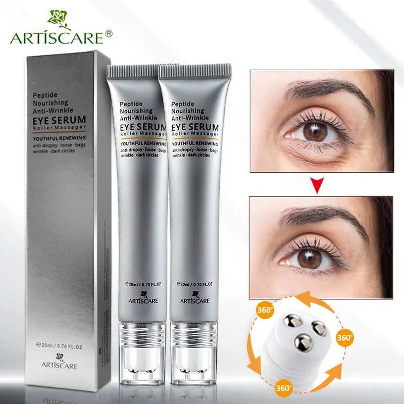 ARTISCARE Peptide Wrinkle Eye Serum Anti Puffiness Dark Circle Anti Aging Moisturizing Eye Care