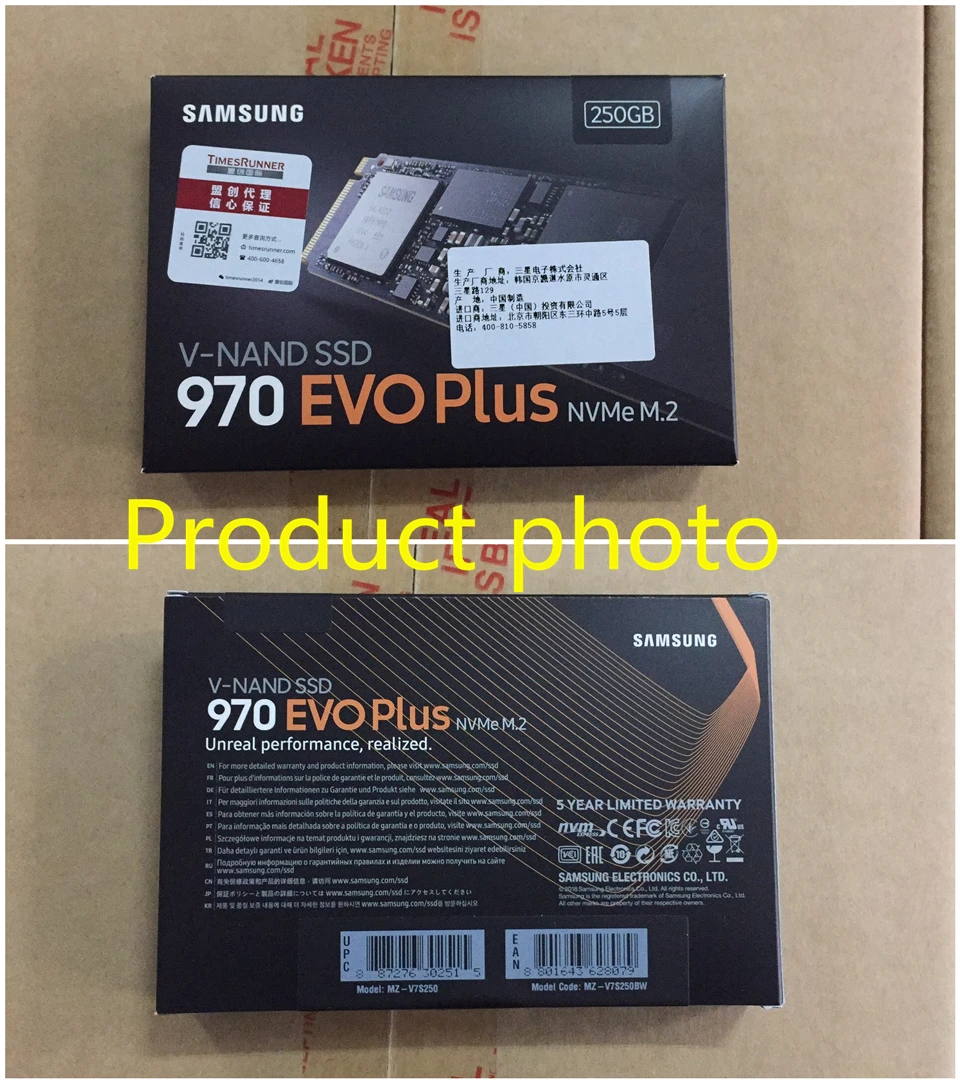 Samsung 970 EVO Plus SSD NVMe M.2 2280 SSD 250 GB 500 GB 1 ТБ M.2 Internal Solid State Drive TLC SSD PCIe 3,0x4, NVMe 1,3 ноутбук