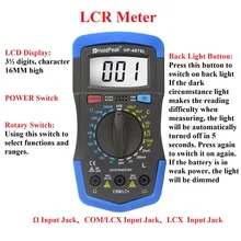 HoldPeak Digital Capacitance Meter ( LCR Meter ) Diagnostic-tool with LCD Backlight,HP-4070L