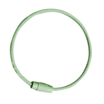 

Colorful keychain Key Chain Rings Portable Durable Stainless Steel Wire Keychain Cable Rope Key Holder Keyring