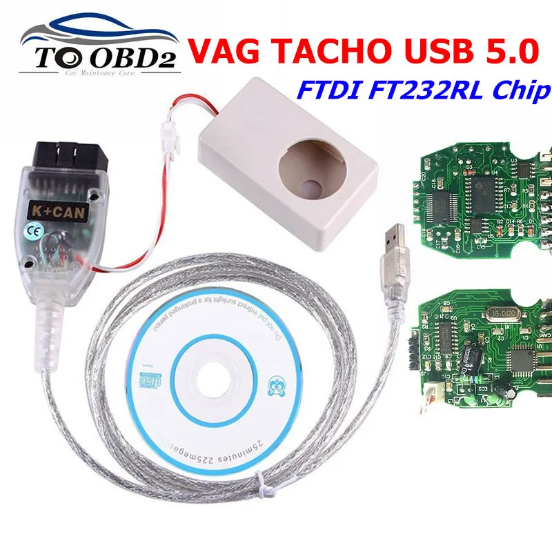 Vag tacho V 5,0 USB версия VAG TACHO 5,0 с FTDI FT232RL чип для NEC MCU 24C32 или 24C64 OBD2 автомобильный диагностический инструмент