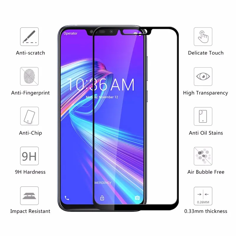 Защитное стекло Max m2 pro ZB633kl пленка из закаленного стекла для Asus Zenfone Pro M2 ZB631KL m2pro m 2