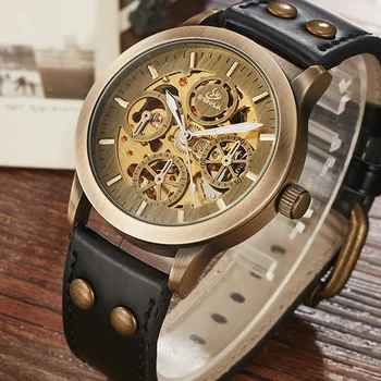 

relogio masculino mechanical automatic watches for men vintage fashion zegarek self winding business leisure military watch men