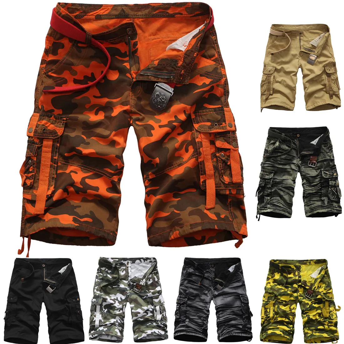 

Cargo Shorts Men Cool Camouflage Summer Hot Sale Cotton Casual Men Short Pants Brand Clothing Comfortable Camo Men Cargo Shorts