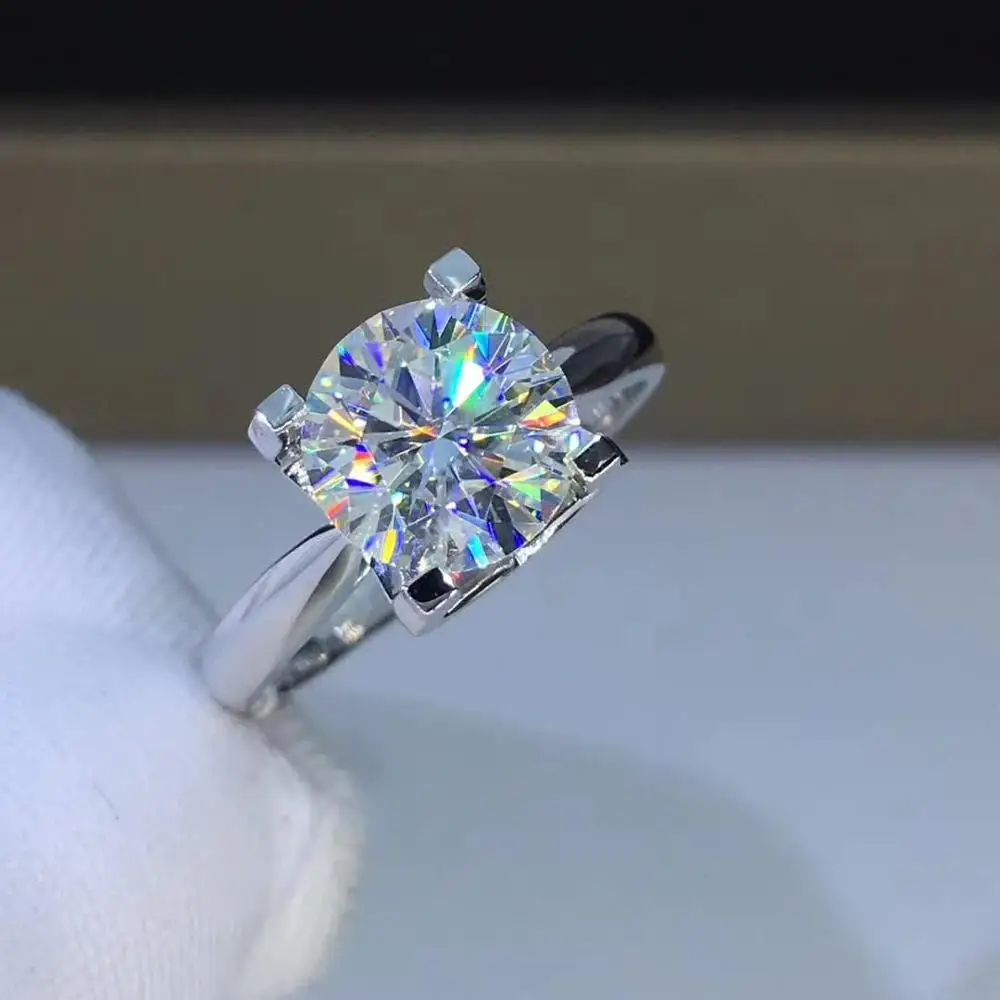 1ct карат муассант обручальные кольца для женщин S925 Стерлинговое Серебро