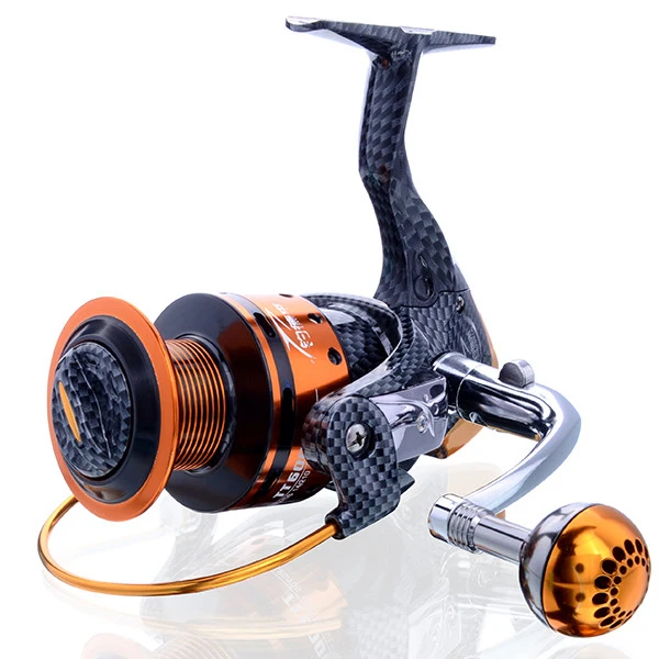 

Deshion 13BB Carbon Fiber Spinning Fishing Reel 6000 Series Waterproof Fishing Tackles Spinning Wheels with Metal Spool
